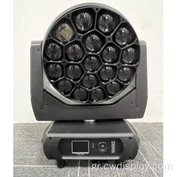 19x40w Μέλαιο LED LED Ζουμ πλυσίματος Φως
